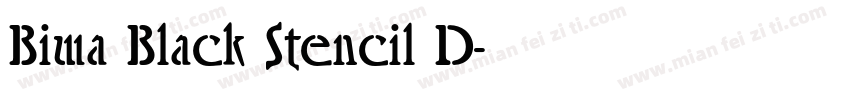 Biwa Black Stencil D字体转换